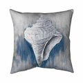 Fondo 20 x 20 in. Blue Conical Shell-Double Sided Print Indoor Pillow FO2773627